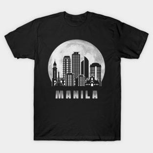 Manila NCR Skyline Full Moon T-Shirt